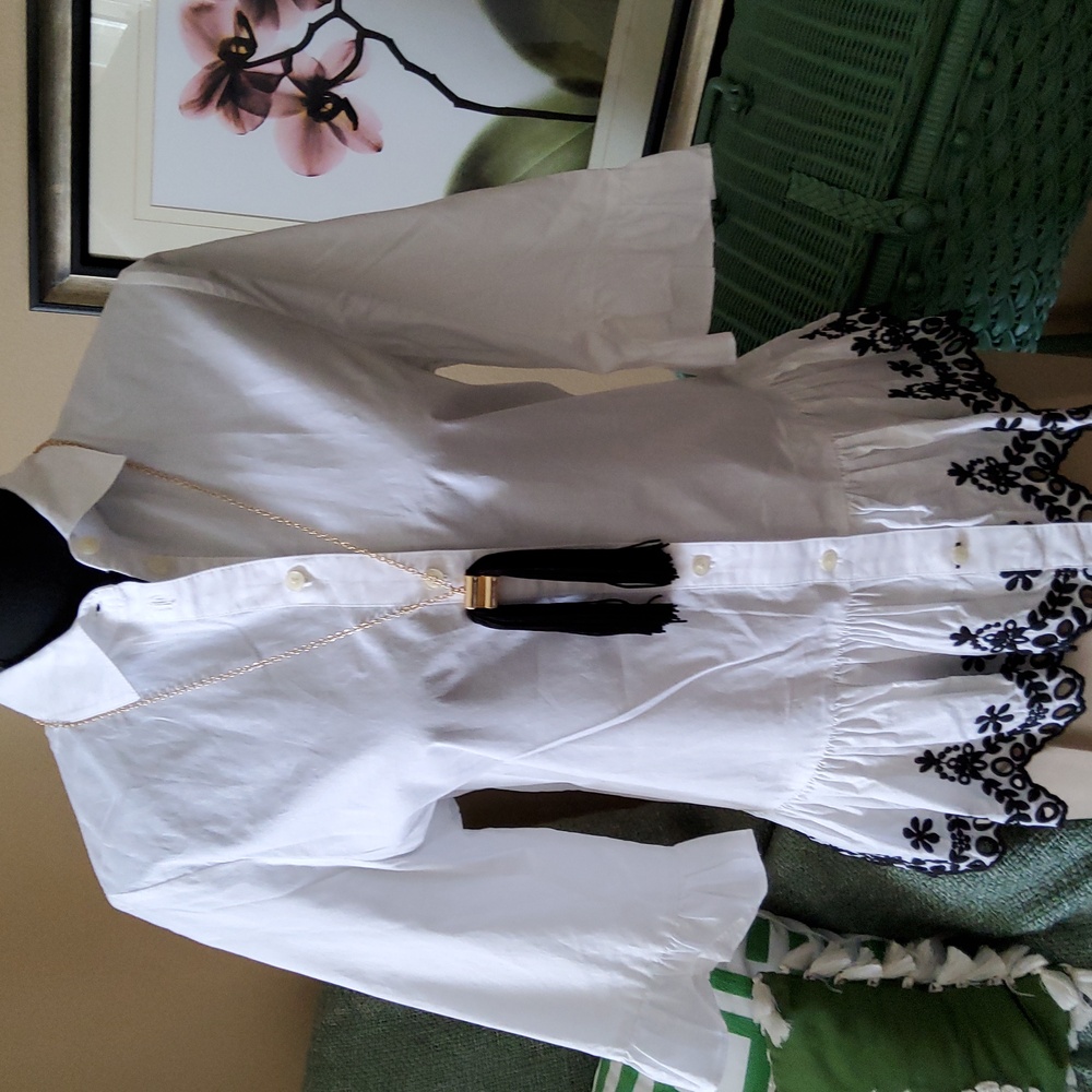 Kate Spade Peplum Cotton Blouse.